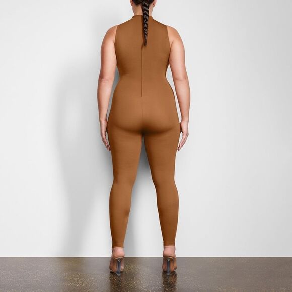 NWT Skims Caramel All in One Sleeveless Onesie - Picture 2 of 2